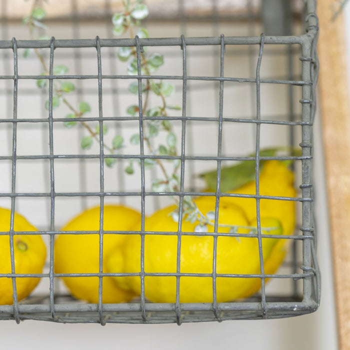 Display Ladder With Wire Basket