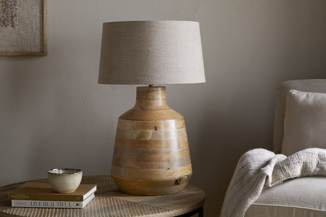 Kayo Statement Table Lamp Mango Wood Natural