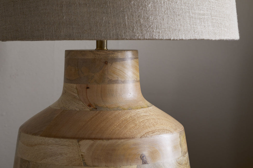 Kayo Statement Table Lamp Mango Wood Natural