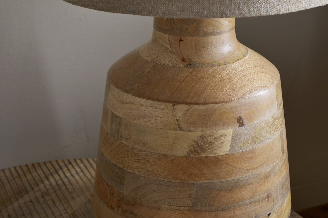 Kayo Statement Table Lamp Mango Wood Natural