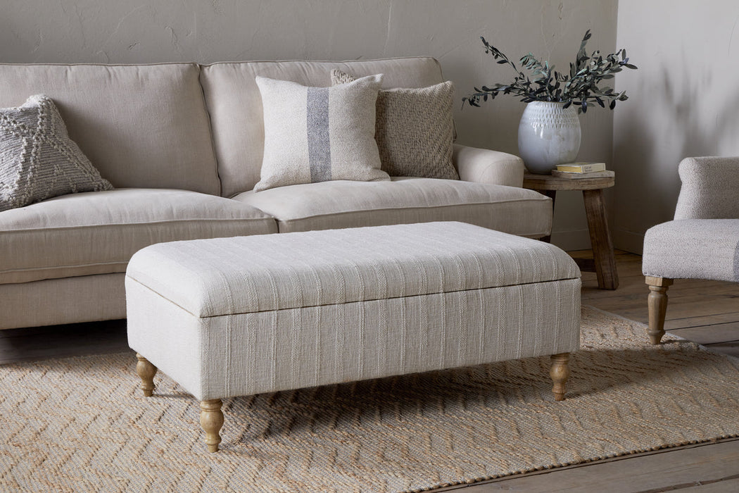 Kiana Upholstered Storage Ottoman Natural