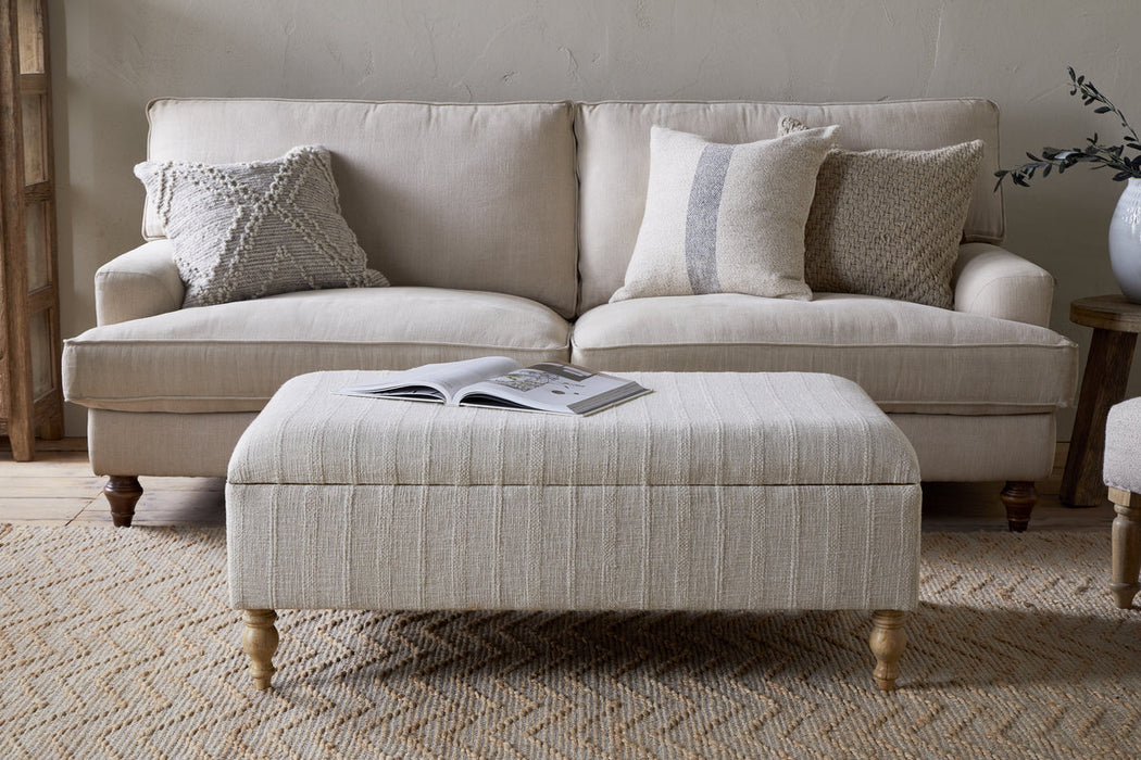 Kiana Upholstered Storage Ottoman Natural