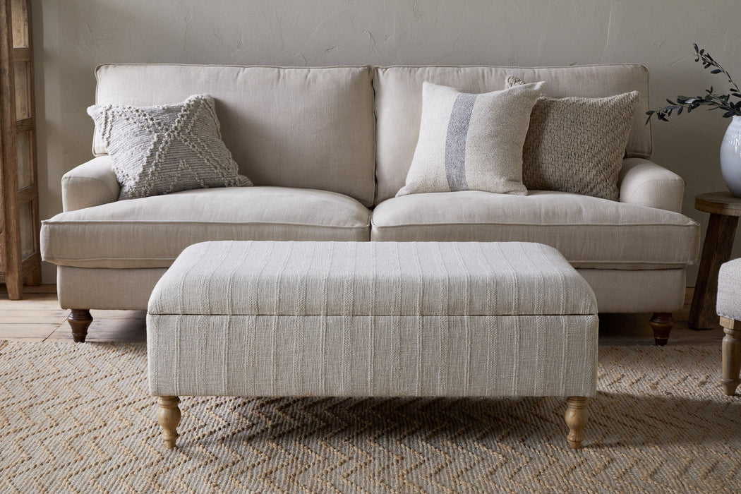 Kiana Upholstered Storage Ottoman Natural