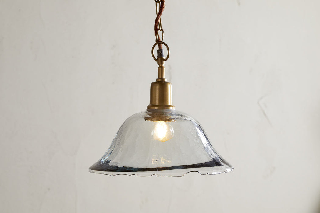 Keju Organic Shape Recycled Glass Pendant Clear