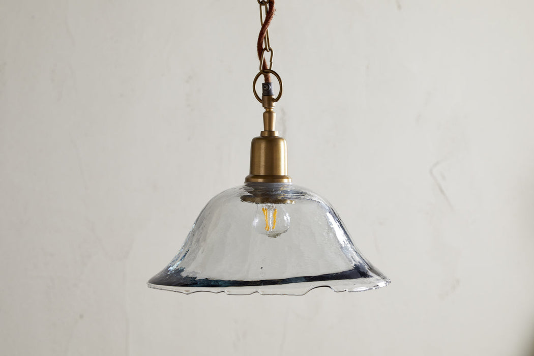 Keju Organic Shape Recycled Glass Pendant Clear