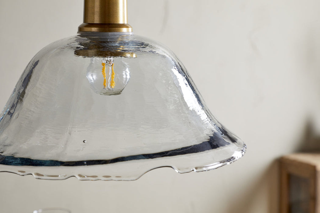 Keju Organic Shape Recycled Glass Pendant Clear