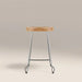 Victoria Kitchen Stool | Natural & Chrome
