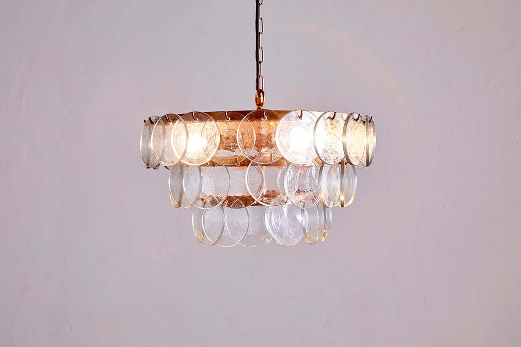 Kagitha Recycled Glass Chandelier Clear