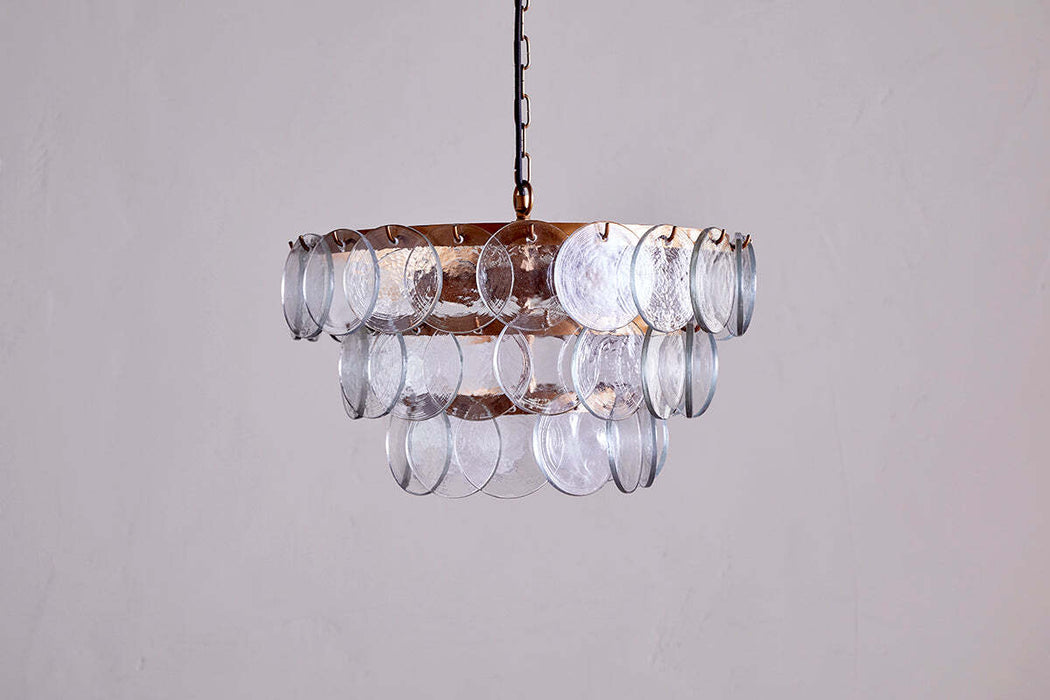 Kagitha Recycled Glass Chandelier Clear