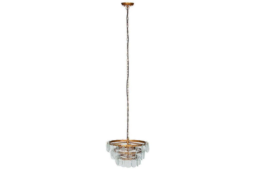 Kagitha Recycled Glass Chandelier - Clear
