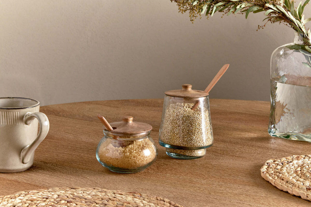 Kali Round Storage Jar Natural Clear