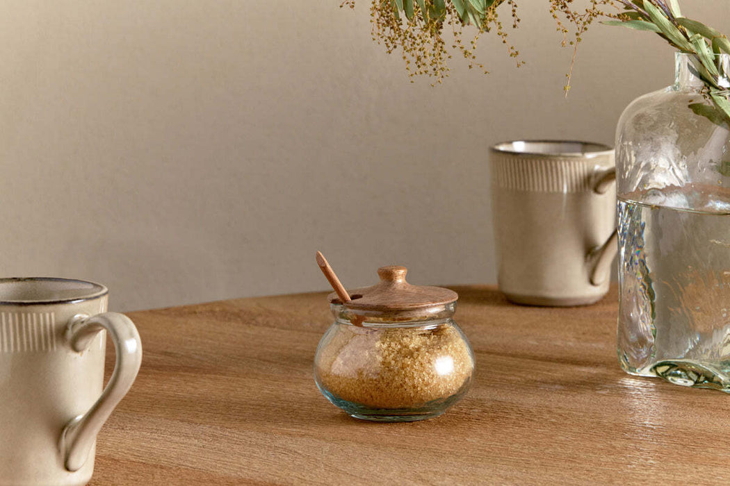 Kali Round Storage Jar Natural Clear