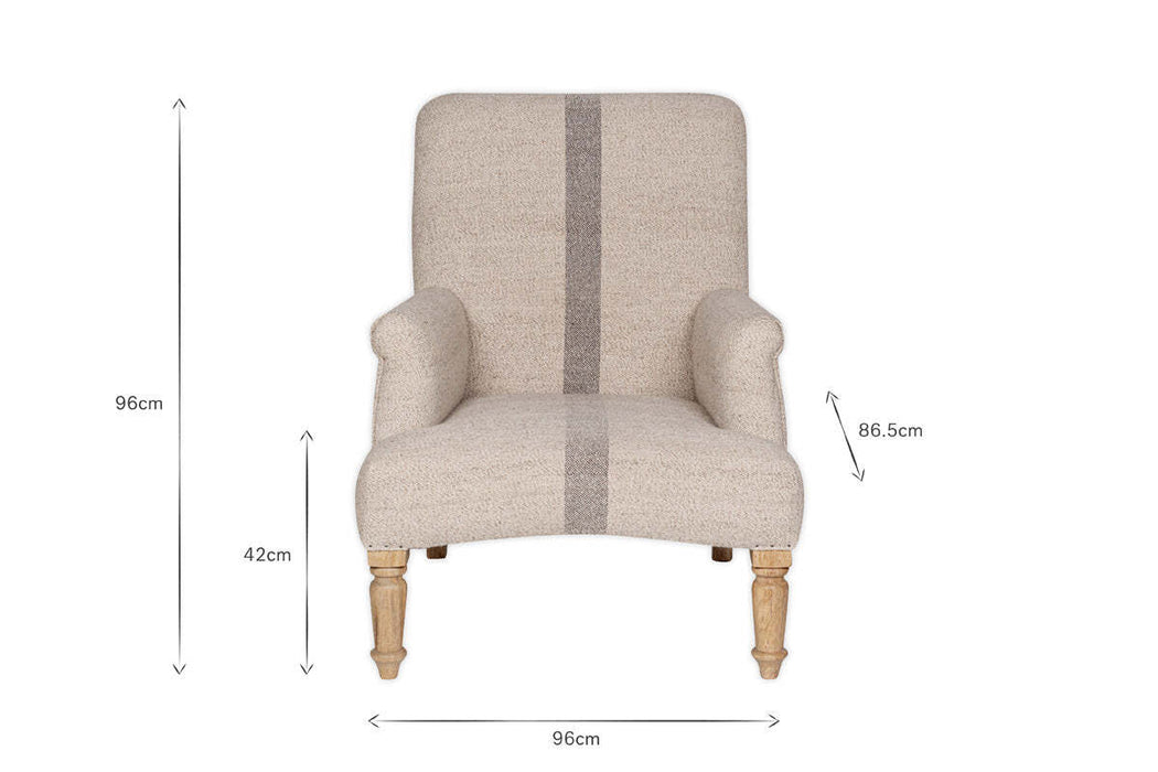 Kallu Wool & Cotton Occasional Chair - Natural