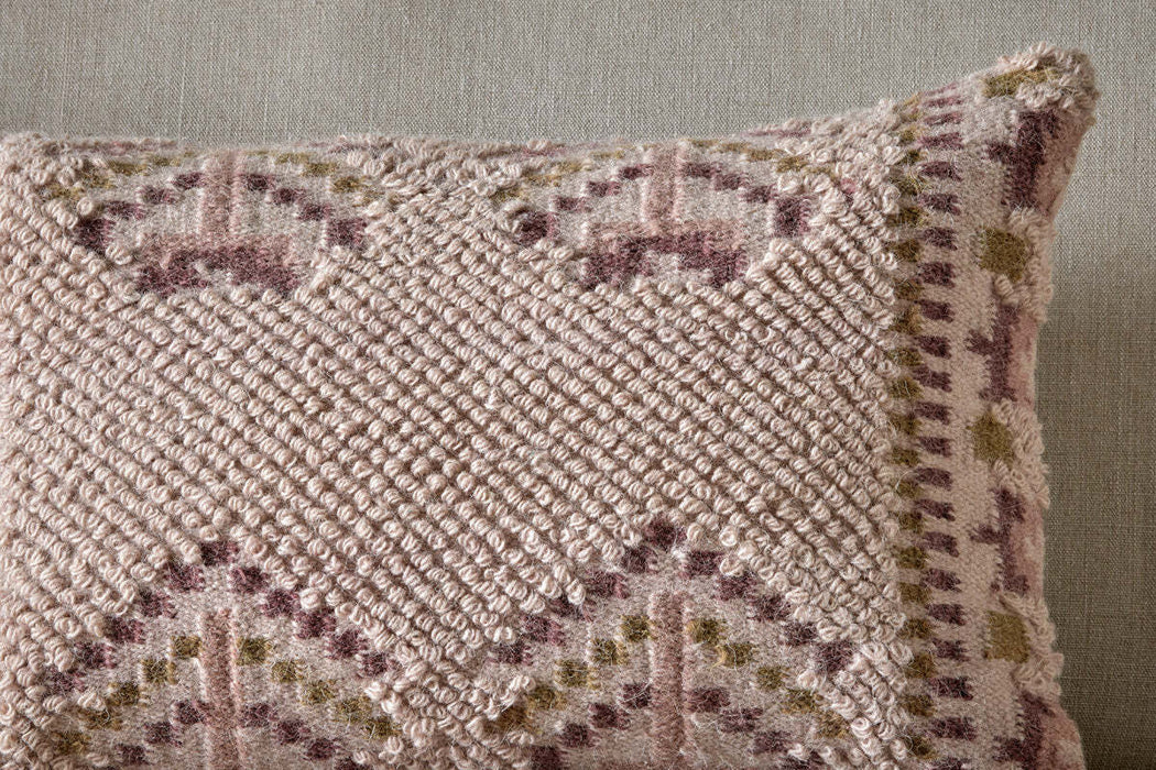 Kandy Wool Cotton Cushion Cover Dusty Pink