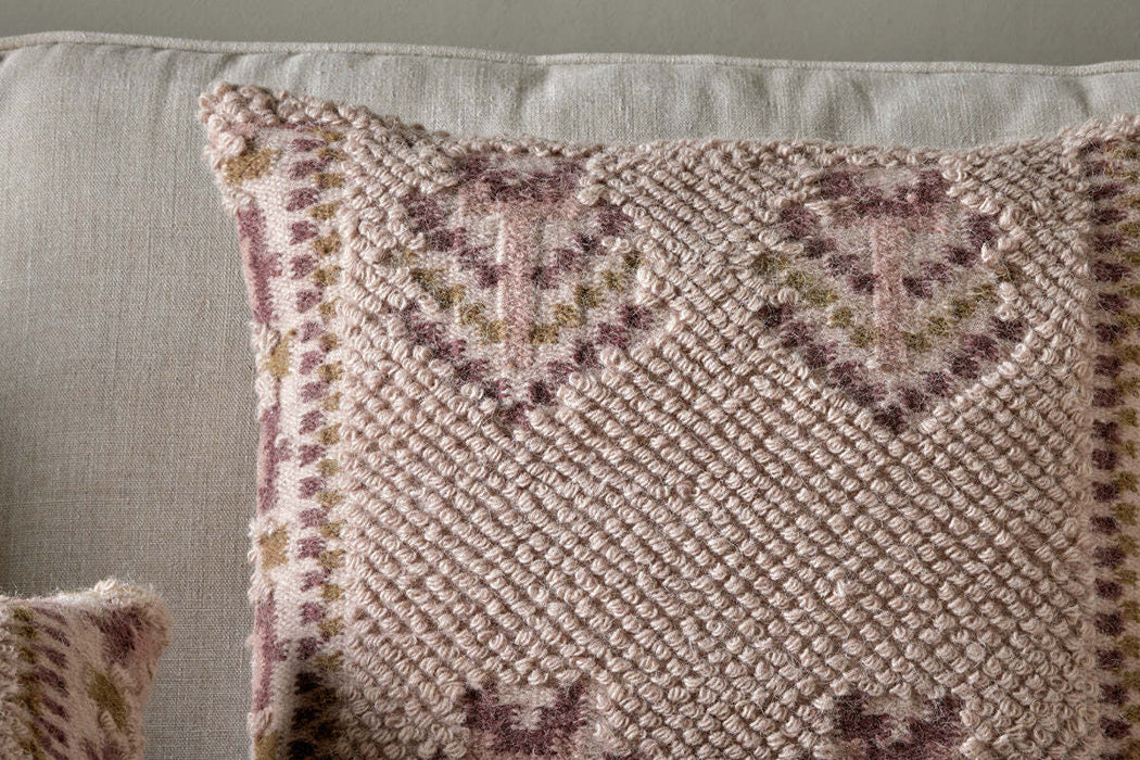 Kandy Wool Cotton Cushion Cover Dusty Pink