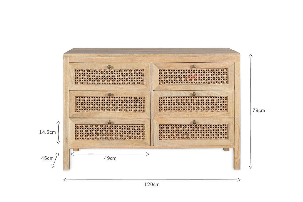 Kanz Mango Wood Chest Of Drawers Natural