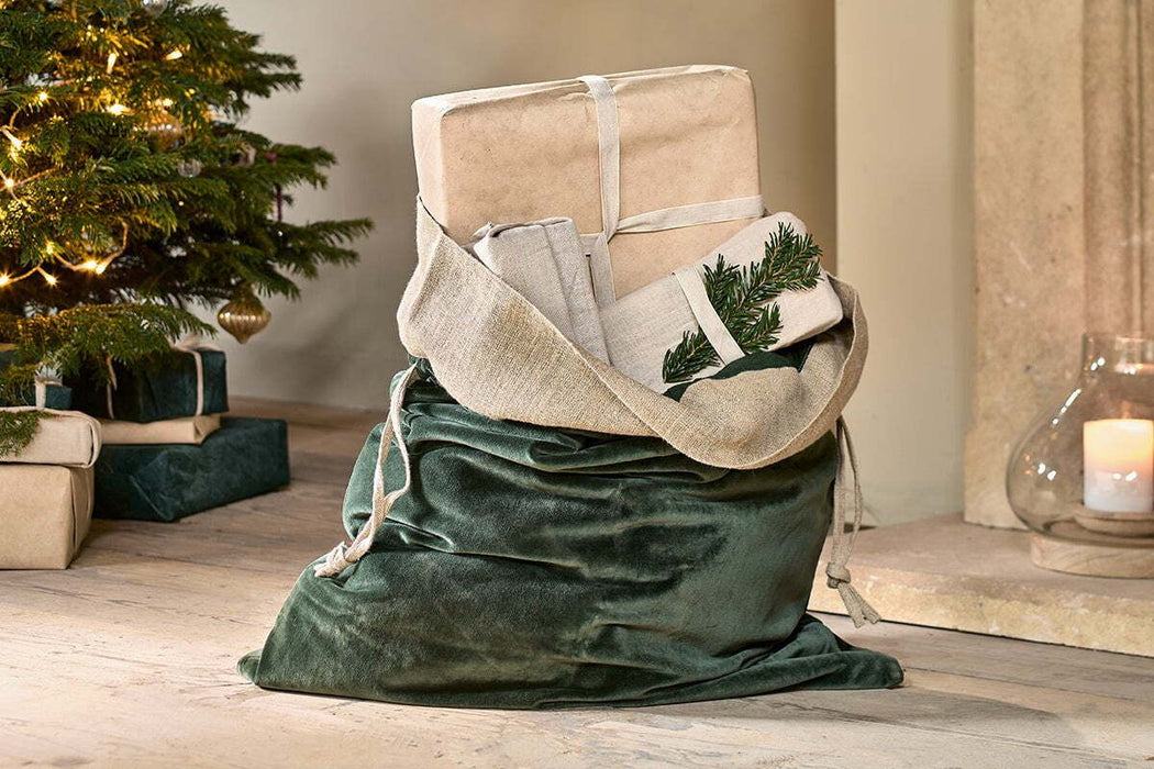 Karru Cotton Velvet Sack Forest Green