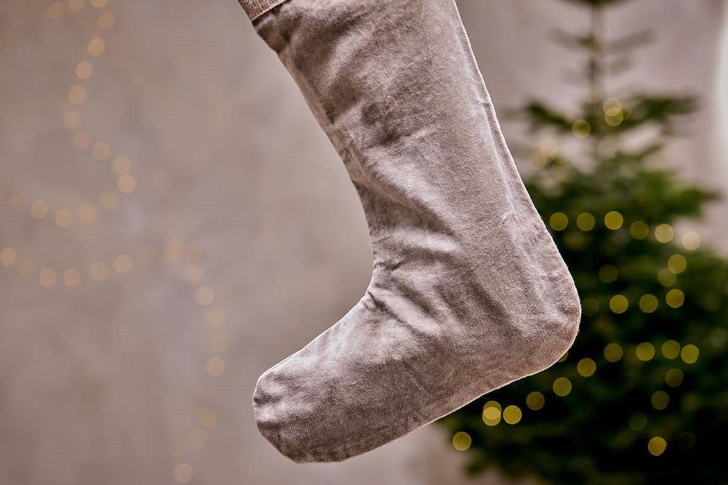 Karru Cotton Velvet Stocking Light Grey