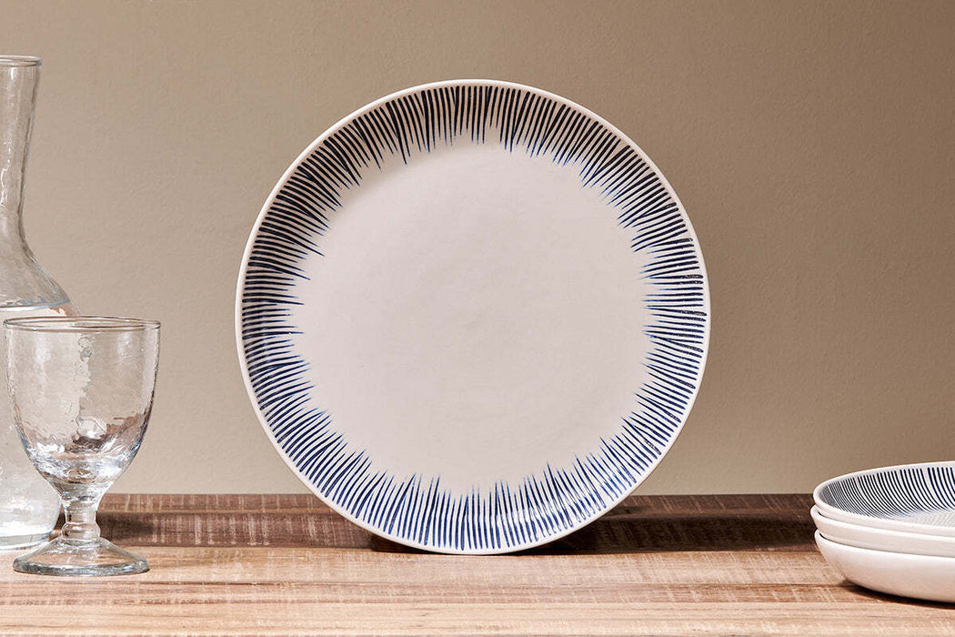 Karuma Ceramic Dinner Plate Blue White