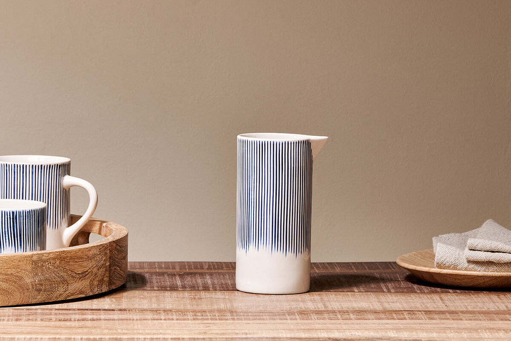 Karuma Ceramic Jug Blue White Small