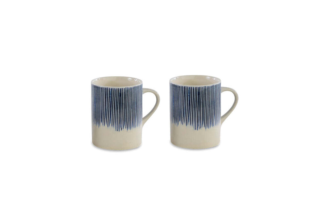 Karuma Ceramic Mug Blue Large Set Of 2