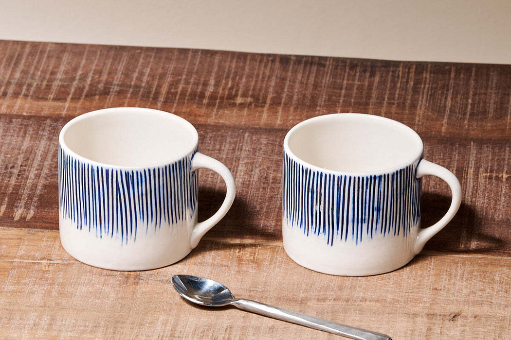 Karuma Ceramic Mug Blue Small Set Of 2