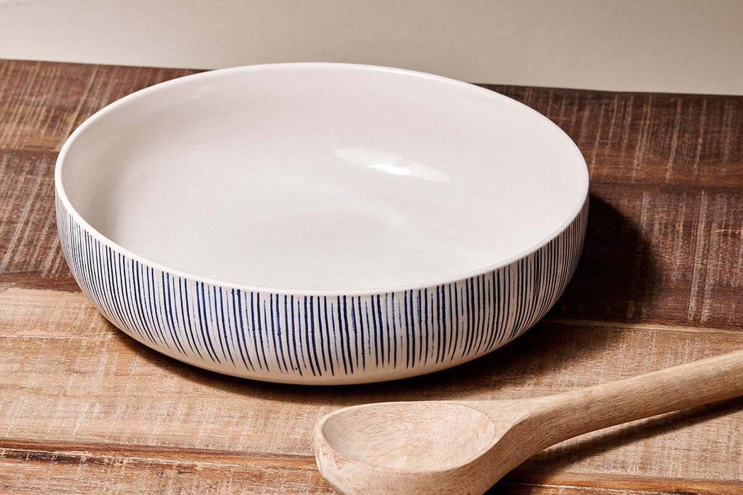 Karuma Ceramic Serving Bowl Blue White