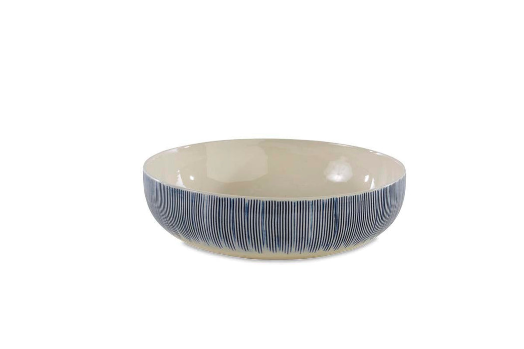 Karuma Ceramic Serving Bowl Blue White