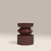 Kayla Round Side Table | High Gloss Burgundy