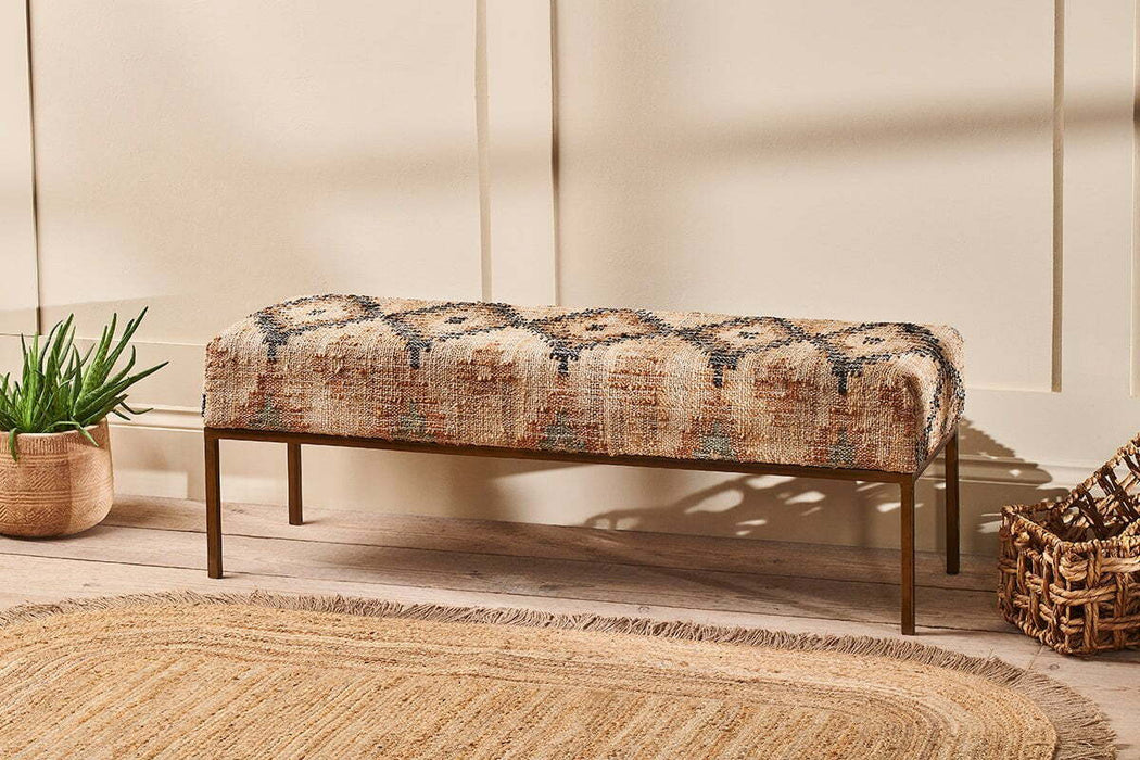 Kesu Kilim Iron Bench