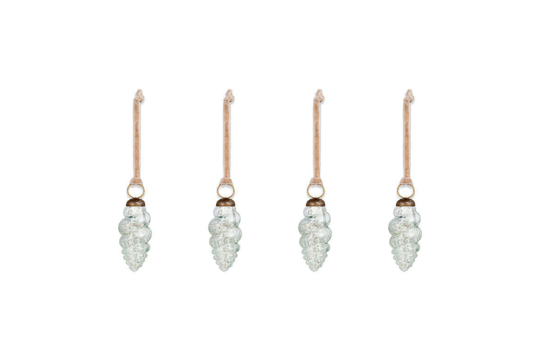 Khol Shell Baubles Clear Antique Set Of 4
