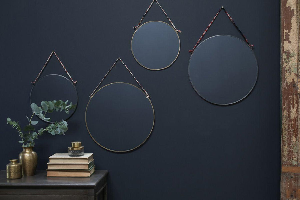 Kiko Round Mirror Brass