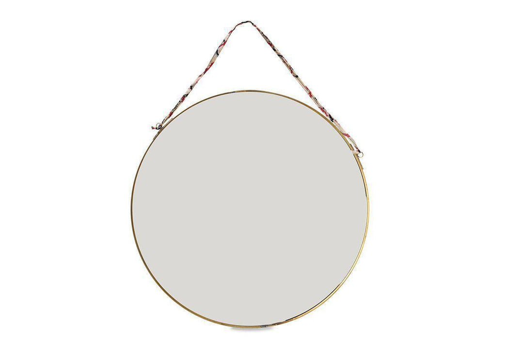 Kiko Round Mirror Brass