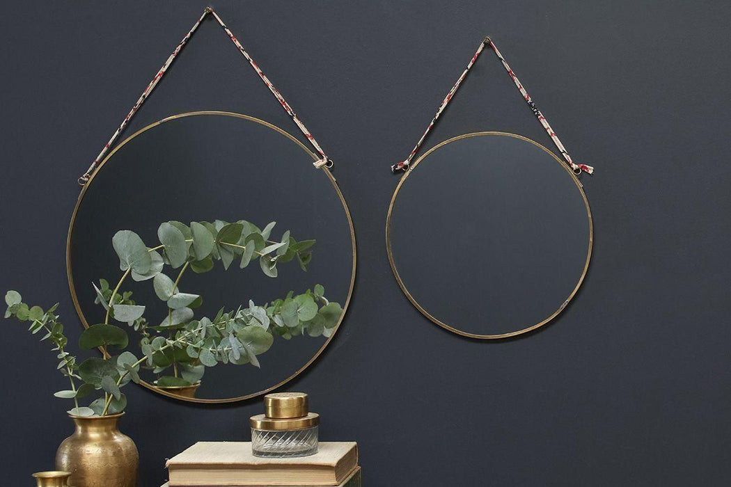 Kiko Round Mirror Brass