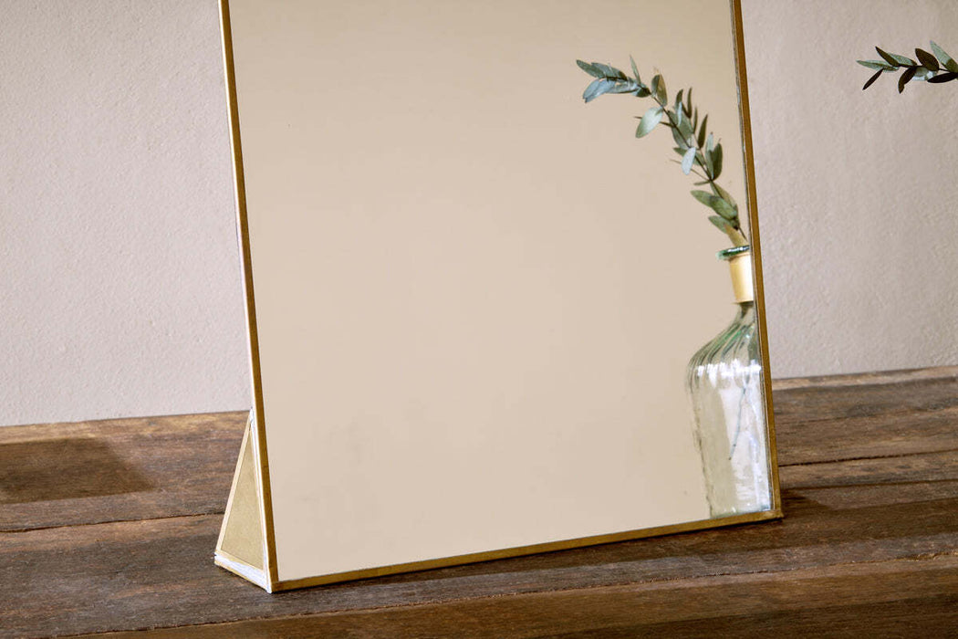 Kiko Standing Mirror Antique Brass