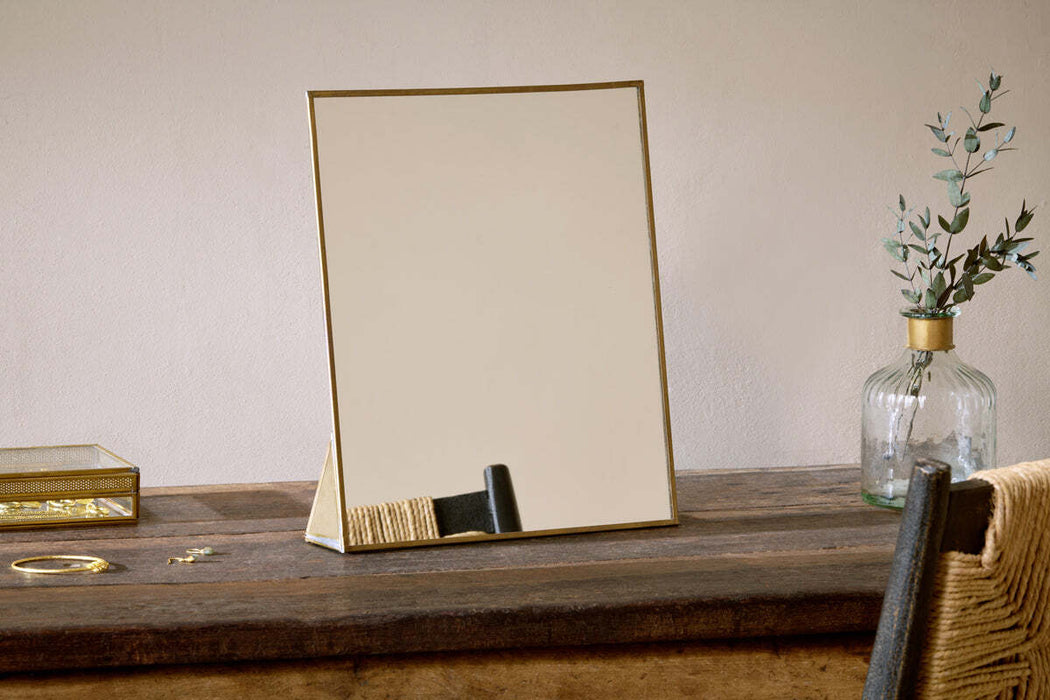 Kiko Standing Mirror Antique Brass