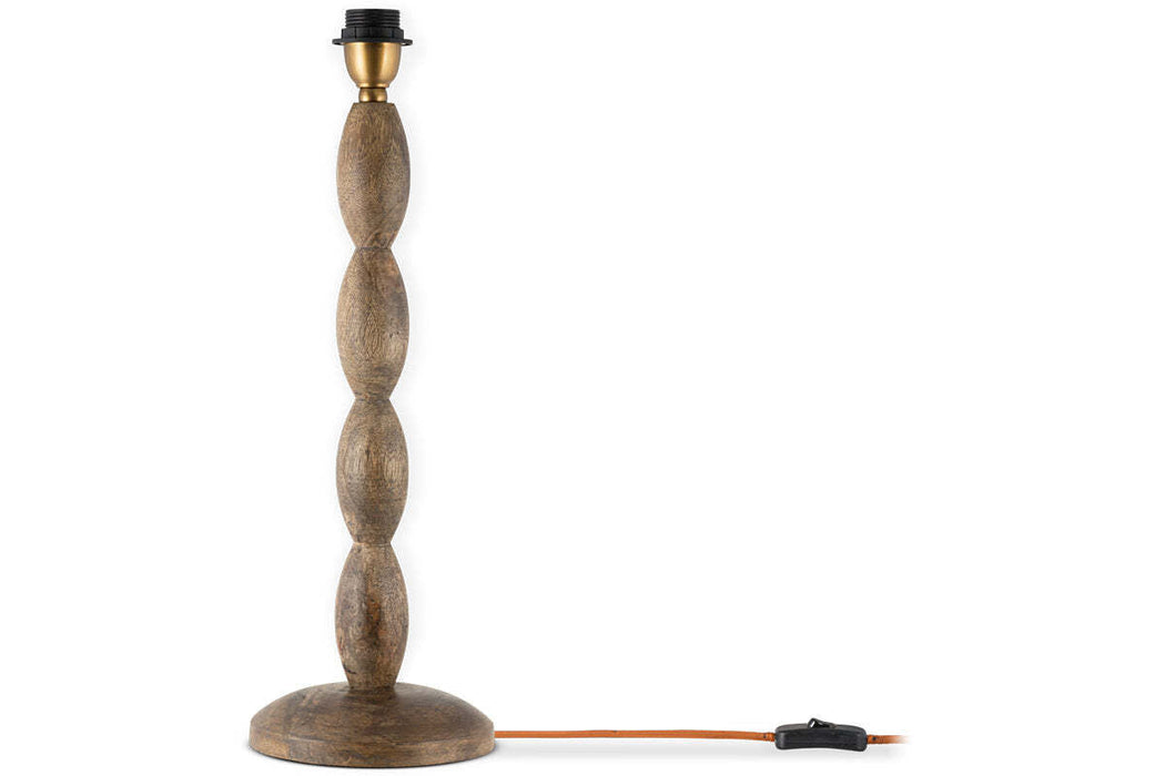 Konali Mango Wood Table Lamp Ash Stain