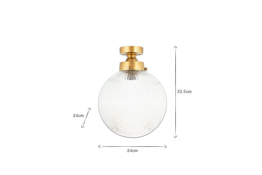 Konnie Bathroom Ceiling Lamp Globe Clear