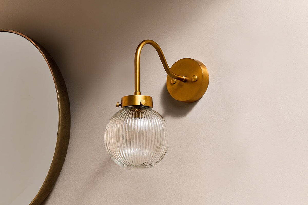 Konnie Bathroom Wall Lamp Globe Clear