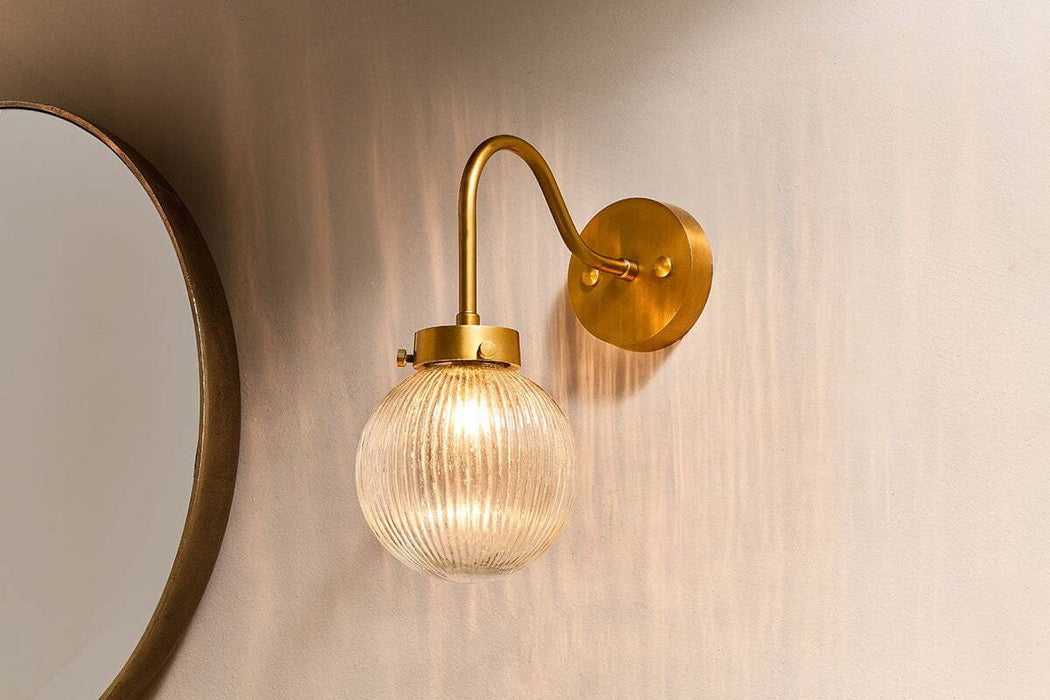 Konnie Bathroom Wall Lamp Globe Clear