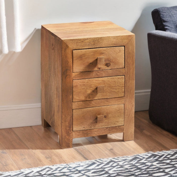 Toko Light Mango 3 Drawer Bedside
