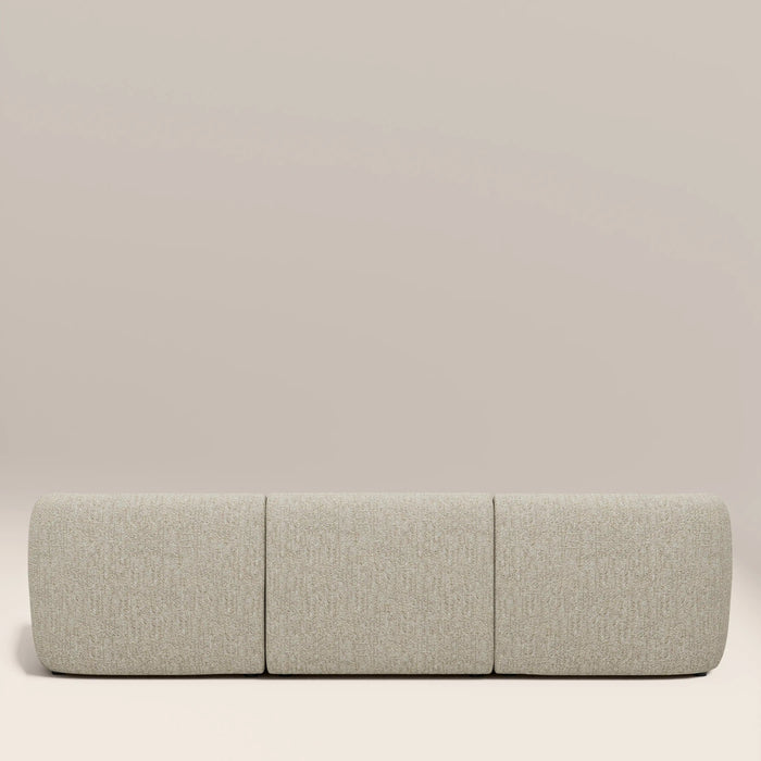 Malmo Left Hand 3 Seater Chaise Sofa Oatmeal Woven Boucle