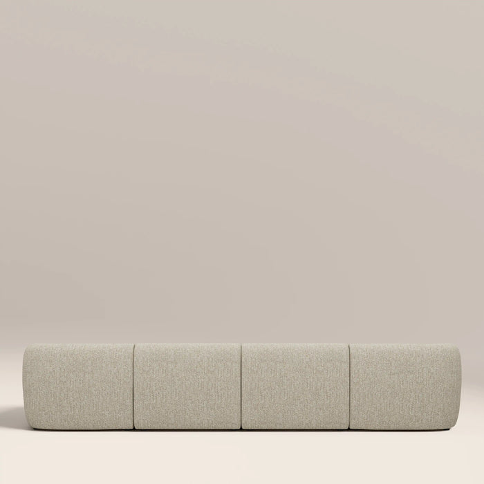 Malmo Left Hand 4 Seater Chaise Sofa Oatmeal Woven Boucle