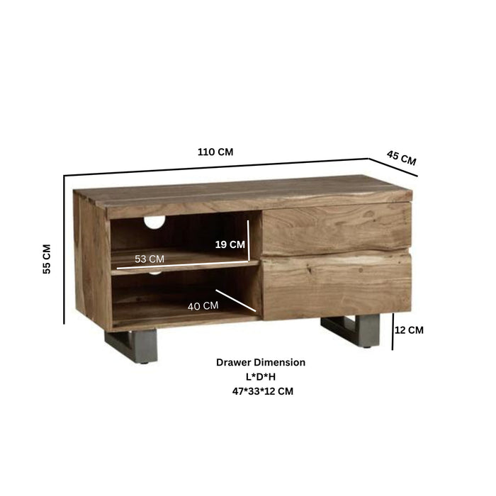 Baltic Live Edge 2 Drawer Small TV