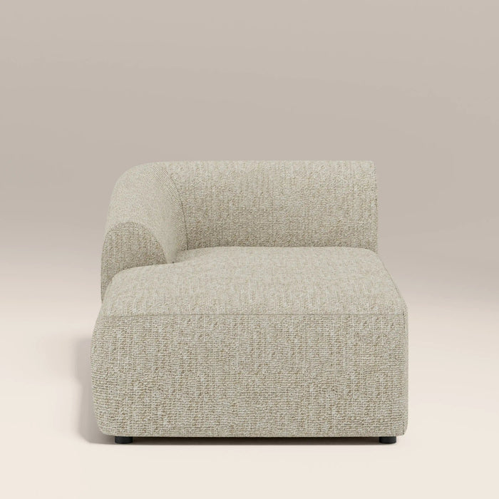 Malmo Left Chaise Module Section Oatmeal Woven Boucle