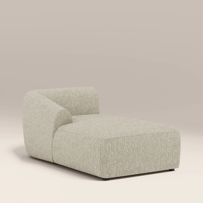 Malmo Left Chaise Module Section Oatmeal Woven Boucle