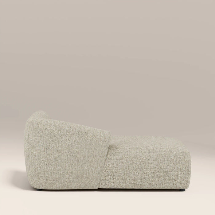 Malmo Left Chaise Module Section Oatmeal Woven Boucle