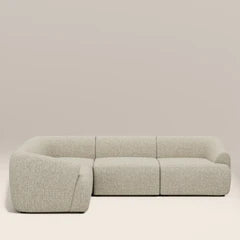 Malmo Left Hand 3 Seater Corner Sofa | Oatmeal Woven Boucle