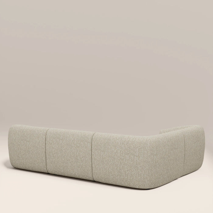 Malmo Left Hand 3 Seater Corner Sofa Oatmeal Woven Boucle