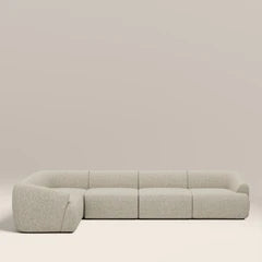 Malmo Left Hand 4 Seater Corner Sofa | Oatmeal Woven Boucle